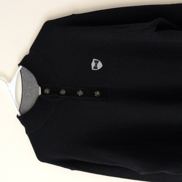 Peter Millar Mens Lrg Crown Comfort Cashmere Sweater Black Classic Contemporary - Picture 3 of 8